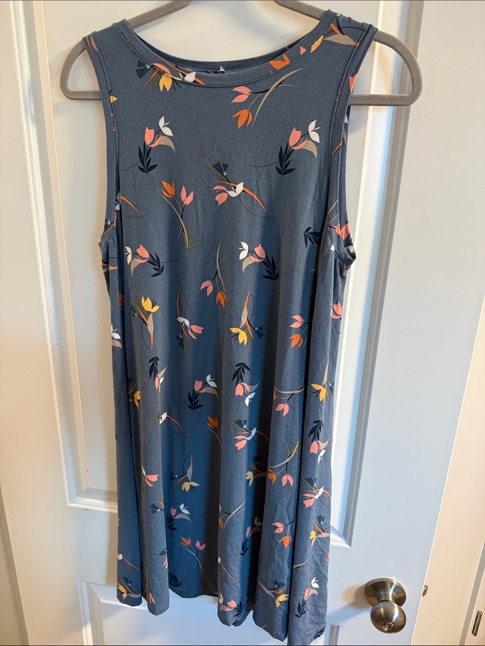 🥳 5 for $25 BUNDLE LOFT Slate Blue Floral Sleeveless Mini Dress